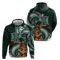 Hawaii Ikaika Warrior Football Hoodie Polynesian Tribal Tattoo - Polynesian Pride