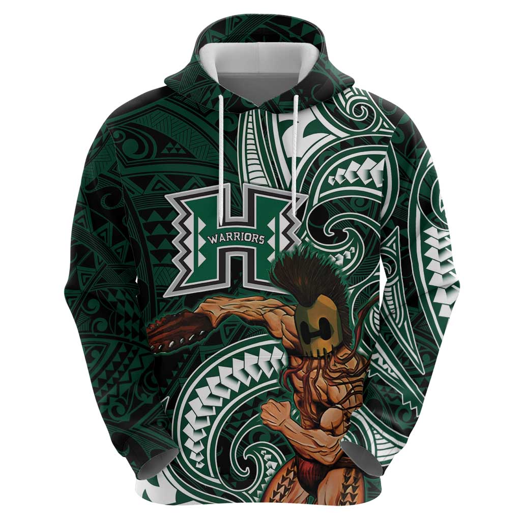 Hawaii Ikaika Warrior Football Hoodie Polynesian Tribal Tattoo - Polynesian Pride