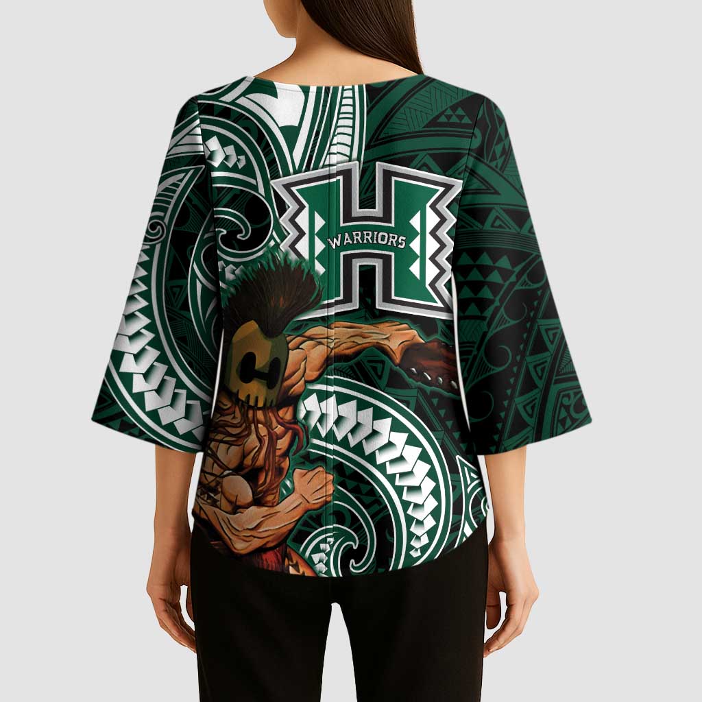 Hawaii Ikaika Warrior Football Kimono Sleeve Blouse Polynesian Tribal Tattoo LT05 - Polynesian Pride