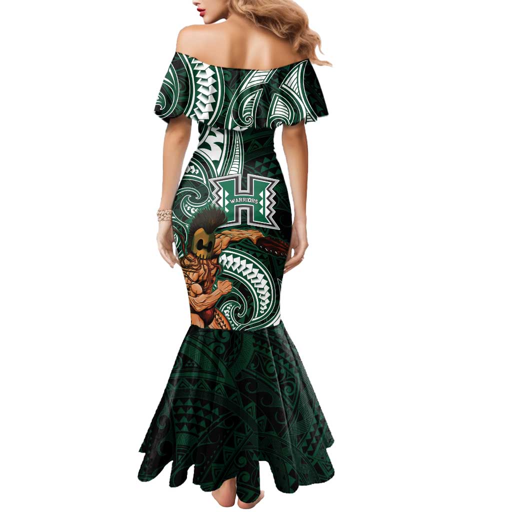Hawaii Ikaika Warrior Football Mermaid Dress Polynesian Tribal Tattoo - Polynesian Pride