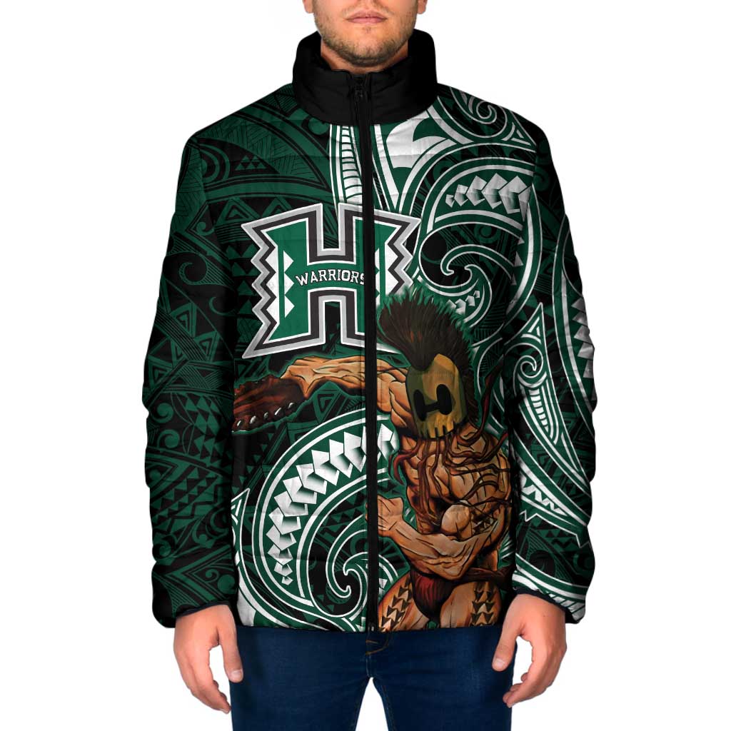 Hawaii Ikaika Warrior Football Padded Jacket Polynesian Tribal Tattoo - Polynesian Pride