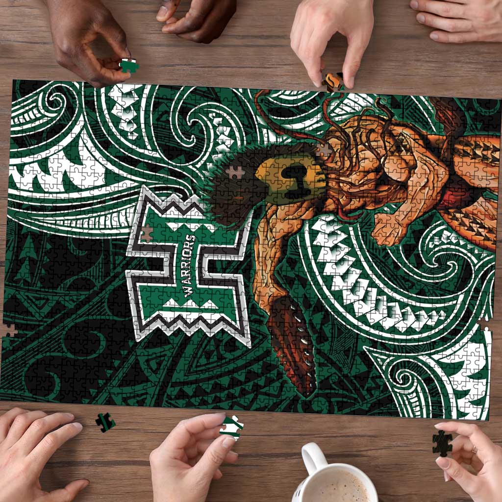 Hawaii Ikaika Warrior Football Puzzle Polynesian Tribal Tattoo LT05 - Polynesian Pride