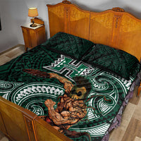 Hawaii Ikaika Warrior Football Quilt Bed Set Polynesian Tribal Tattoo - Polynesian Pride