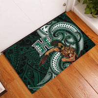 Hawaii Ikaika Warrior Football Rubber Doormat Polynesian Tribal Tattoo LT05 - Polynesian Pride