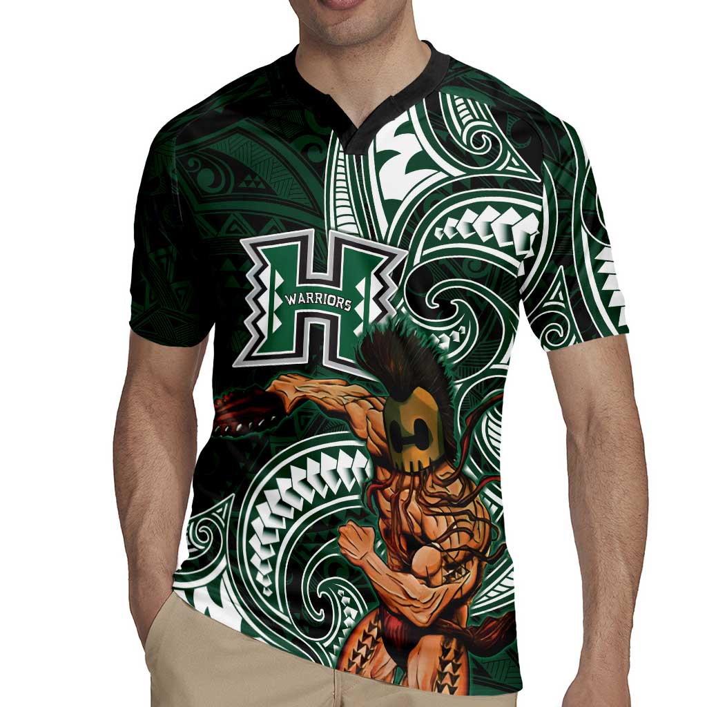 Hawaii Ikaika Warrior Football Rugby Jersey Polynesian Tribal Tattoo - Polynesian Pride