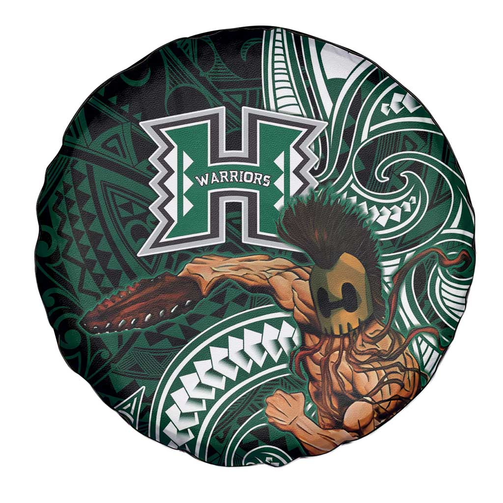 Hawaii Ikaika Warrior Football Spare Tire Cover Polynesian Tribal Tattoo - Polynesian Pride