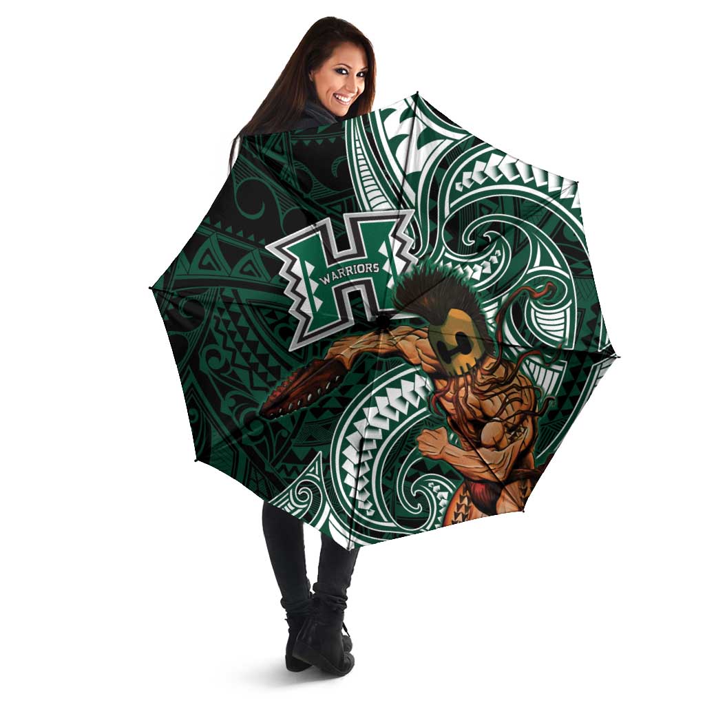 Hawaii Ikaika Warrior Football Umbrella Polynesian Tribal Tattoo LT05 - Polynesian Pride