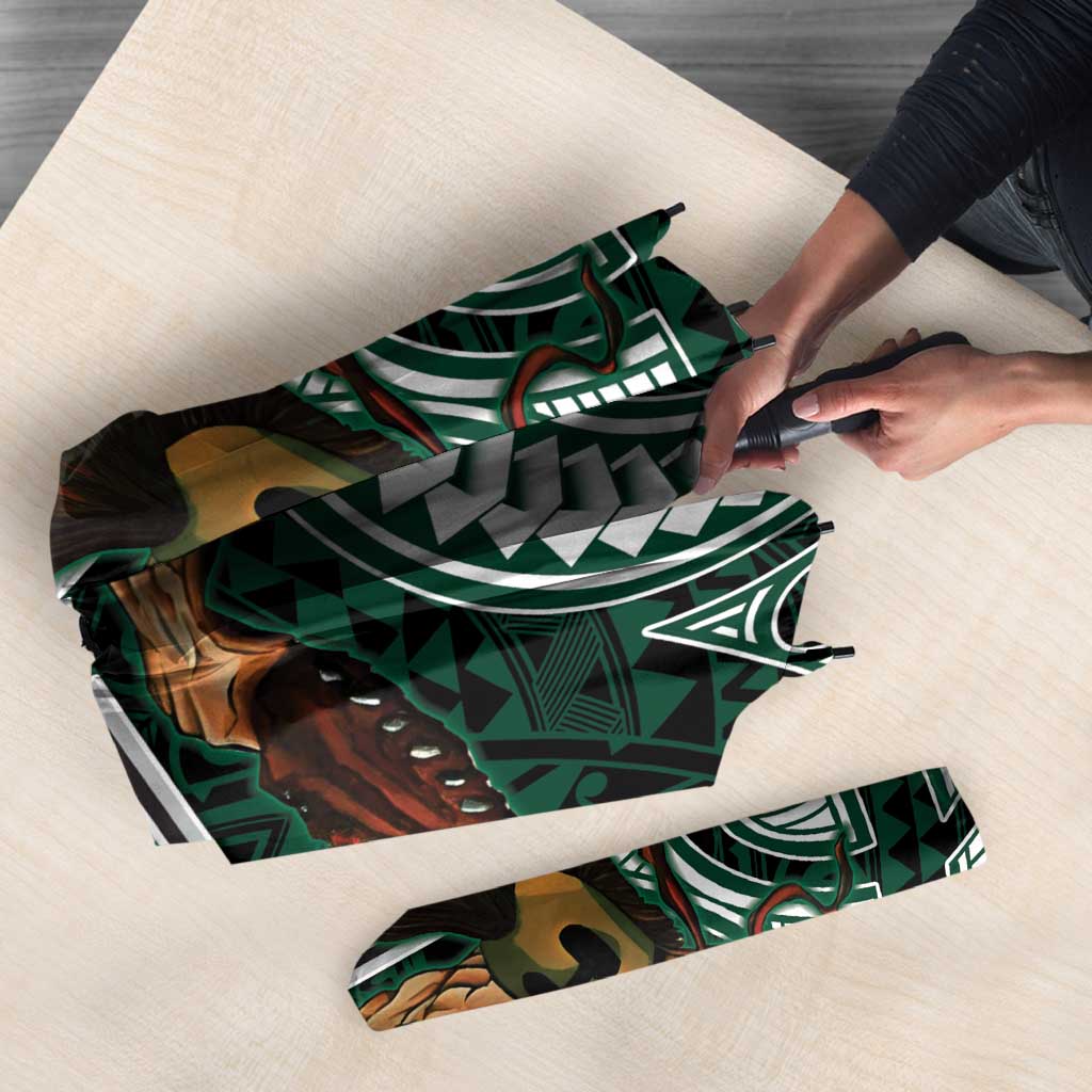 Hawaii Ikaika Warrior Football Umbrella Polynesian Tribal Tattoo LT05 - Polynesian Pride
