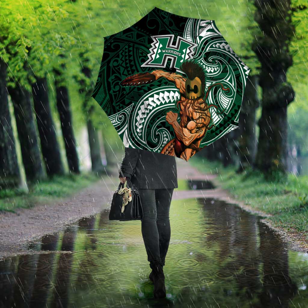 Hawaii Ikaika Warrior Football Umbrella Polynesian Tribal Tattoo LT05 - Polynesian Pride