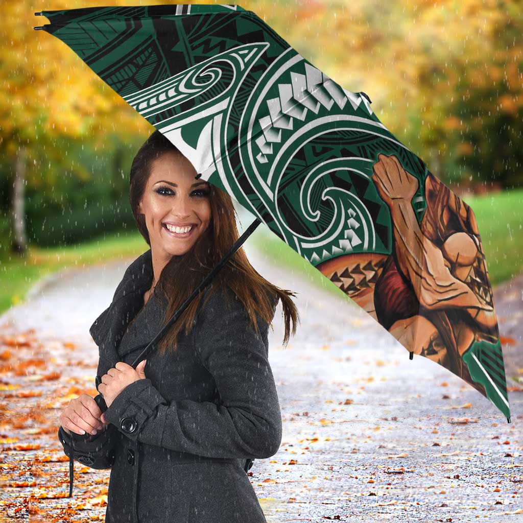 Hawaii Ikaika Warrior Football Umbrella Polynesian Tribal Tattoo LT05 - Polynesian Pride