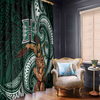 Hawaii Ikaika Warrior Football Window Curtain Polynesian Tribal Tattoo - Polynesian Pride