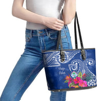Hafa Adai Guam History and Chamorro Heritage Day Leather Tote Bag Blue Latte Stone LT05 - Polynesian Pride