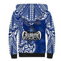 Personalised Hafa Adai Guam History and Chamorro Heritage Day Sherpa Hoodie Blue Latte Stone LT05 - Polynesian Pride