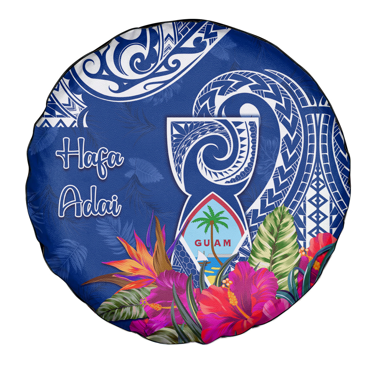 Hafa Adai Guam History and Chamorro Heritage Day Spare Tire Cover Blue Latte Stone LT05 - Polynesian Pride