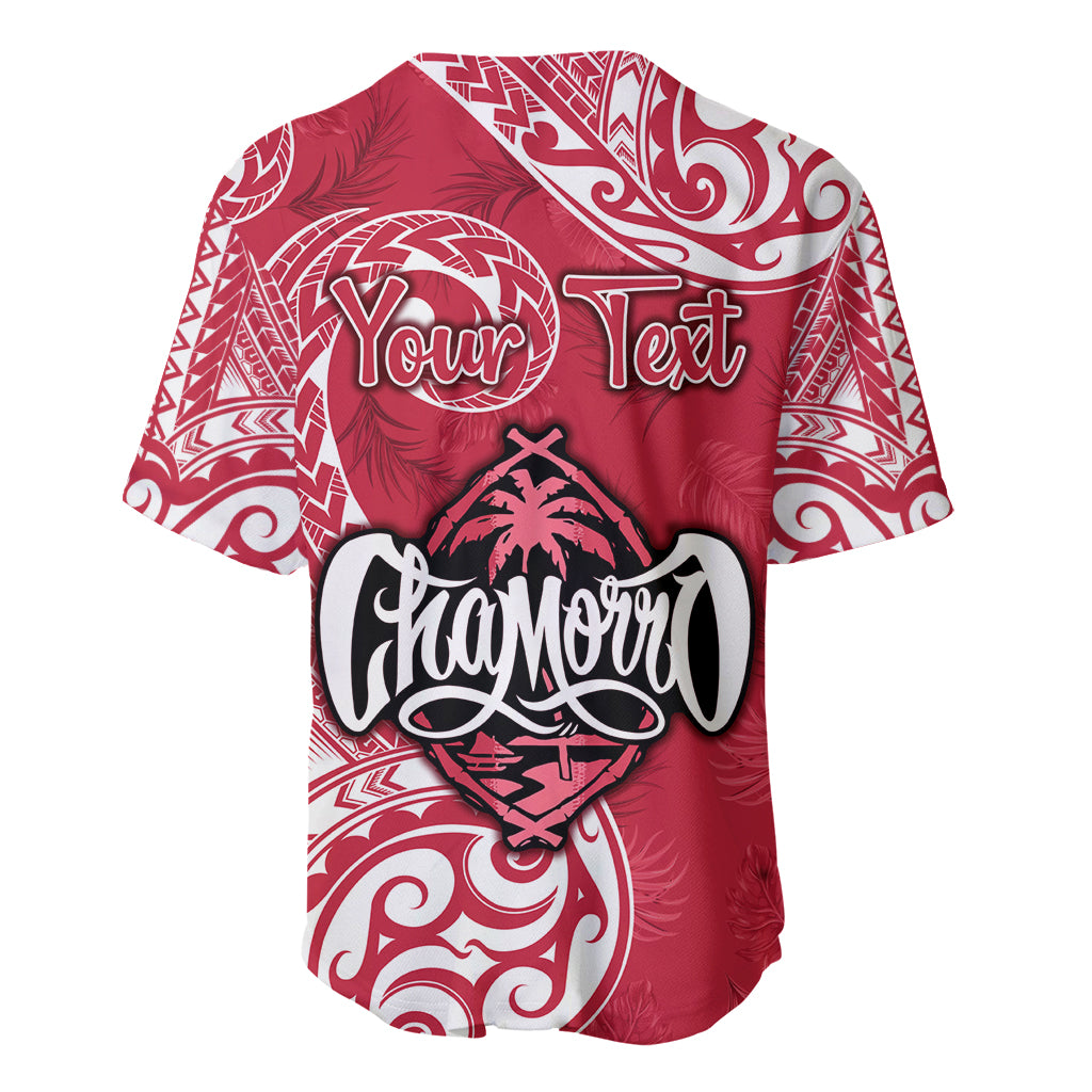 Personalised Hafa Adai Guam History and Chamorro Heritage Day Baseball Jersey Red Latte Stone LT05 - Polynesian Pride