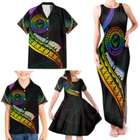 Personalised LGBT History Month Family Matching Tank Maxi Dress and Hawaiian Shirt Proud And Happy Polynesian Dolphin LT05 - Polynesian Pride