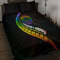 LGBT History Month Quilt Bed Set Proud And Happy Polynesian Dolphin LT05 - Polynesian Pride