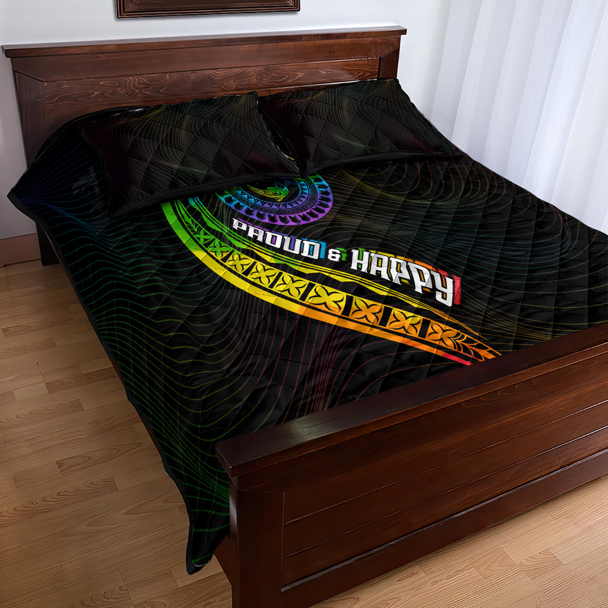 LGBT History Month Quilt Bed Set Proud And Happy Polynesian Dolphin LT05 - Polynesian Pride