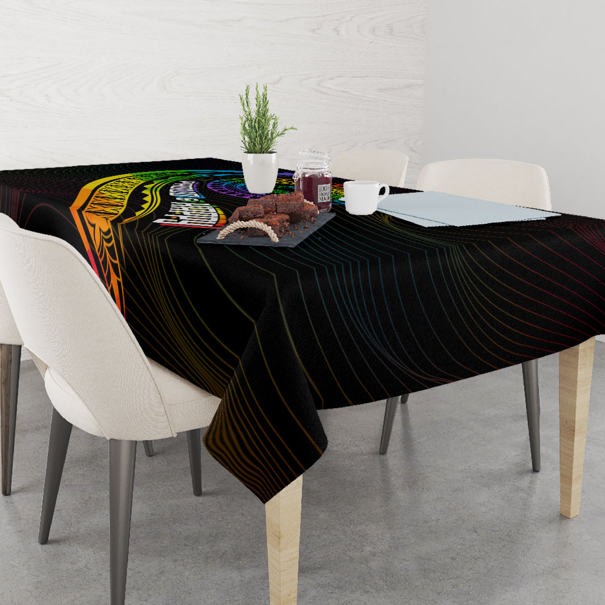 LGBT History Month Tablecloth Proud And Happy Polynesian Dolphin LT05 - Polynesian Pride