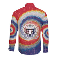 Samoa Long Sleeve Button Shirt Tie Dye Unique Style