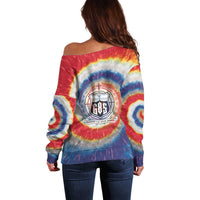Samoa Off Shoulder Sweater Tie Dye Unique Style