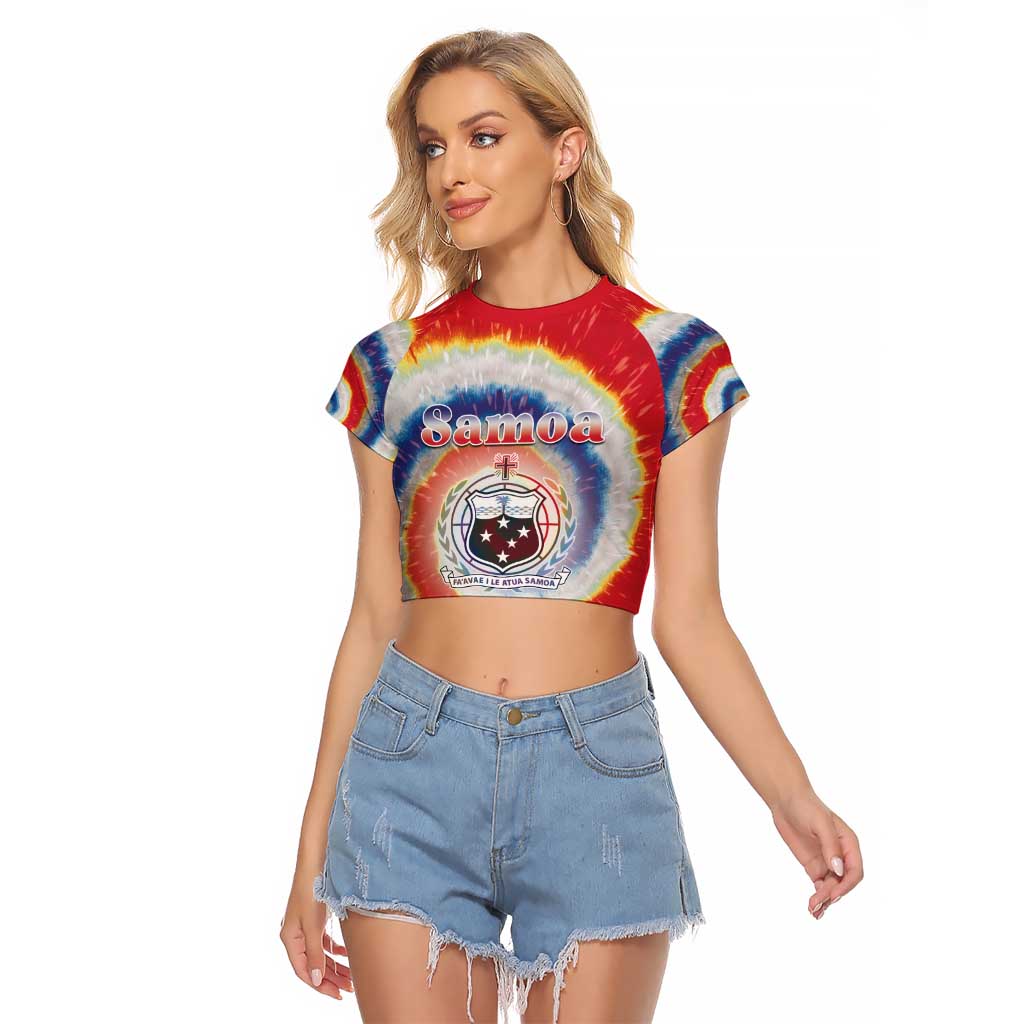 Samoa Raglan Cropped T Shirt Tie Dye Unique Style