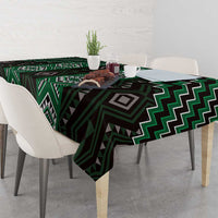 New Zealand Aotearoa Tablecloth Green Poutama With Taniko Pattern LT05