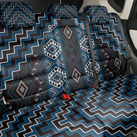 New Zealand Aotearoa Back Car Seat Cover Blue Poutama With Taniko Pattern LT05