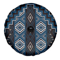 New Zealand Aotearoa Spare Tire Cover Blue Poutama With Taniko Pattern LT05 - Polynesian Pride