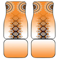 New Zealand Car Mats Poutama Mix Orange Taniko Inspired Art LT05
