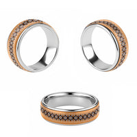 New Zealand Classic Ring Poutama Mix Orange Taniko Inspired Art - Polynesian Pride
