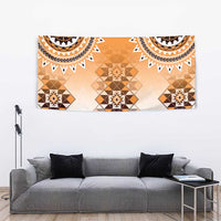 New Zealand Tapestry Poutama Mix Orange Taniko Inspired Art LT05 - Polynesian Pride