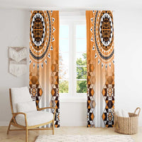 New Zealand Window Curtain Poutama Mix Orange Taniko Inspired Art LT05