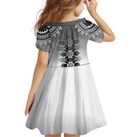 New Zealand Family Matching Long Sleeve Bodycon Dress and Hawaiian Shirt Poutama Mix Gray Taniko Inspired Art LT05 - Polynesian Pride