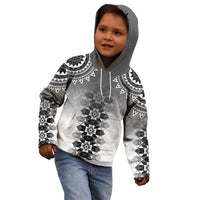 New Zealand Kid Hoodie Poutama Mix Gray Taniko Inspired Art LT05