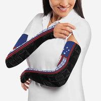 Samoa Flag Arm Sleeves Ula Fala With Samoan Siapo - Polynesian Pride