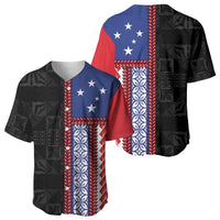 Samoa Flag Baseball Jersey Ula Fala With Samoan Siapo - Polynesian Pride