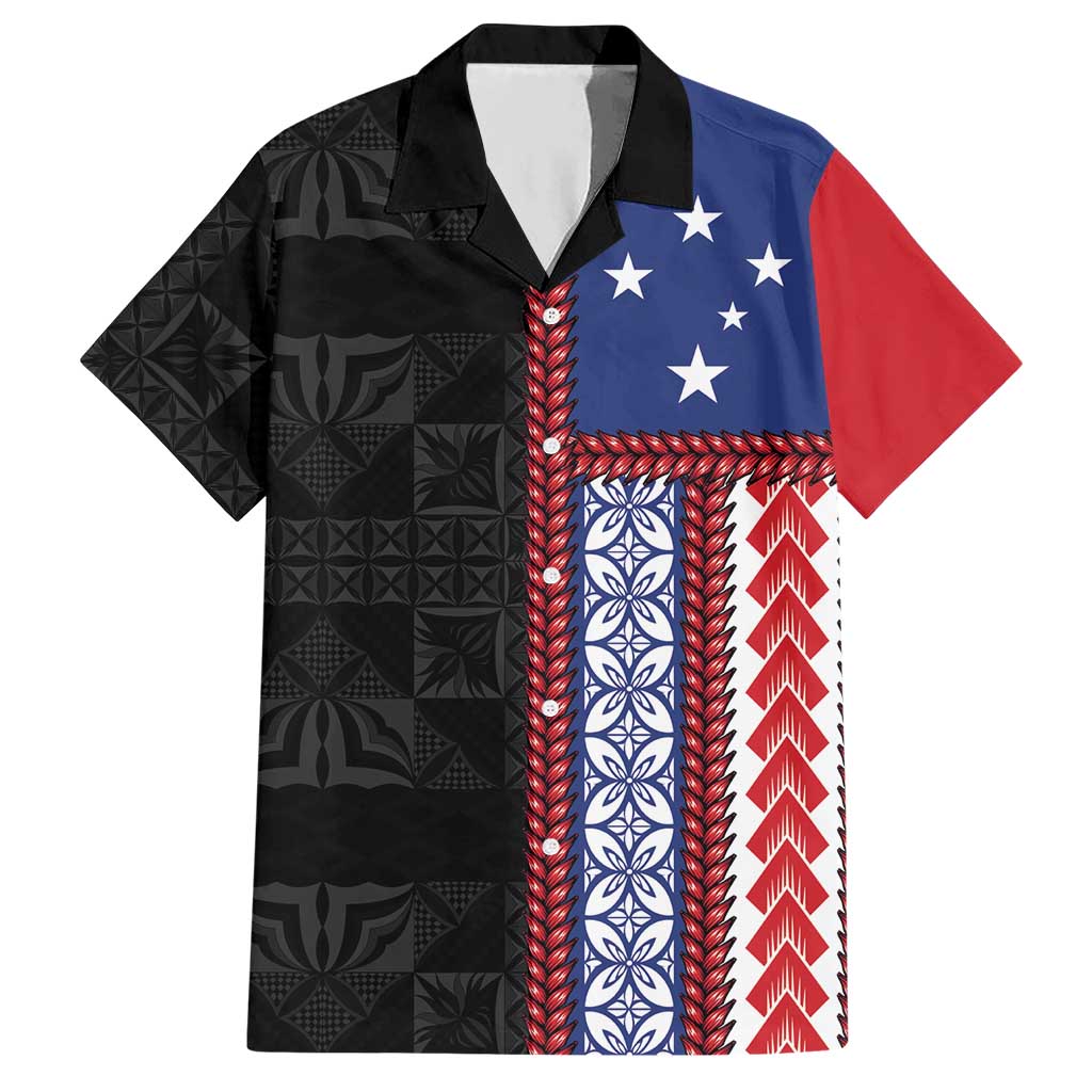 Samoa Flag Hawaiian Shirt Ula Fala With Samoan Siapo - Polynesian Pride