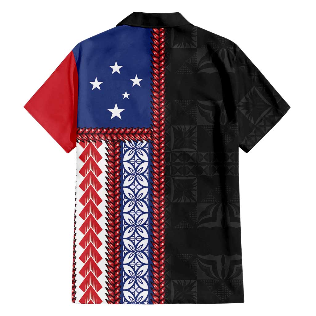 Samoa Flag Hawaiian Shirt Ula Fala With Samoan Siapo - Polynesian Pride
