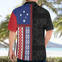 Samoa Flag Hawaiian Shirt Ula Fala With Samoan Siapo - Polynesian Pride