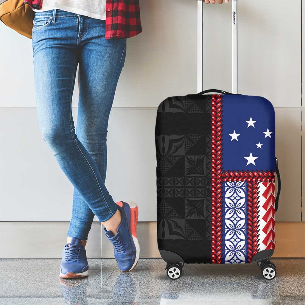 Samoa Flag Luggage Cover Ula Fala With Samoan Siapo - Polynesian Pride