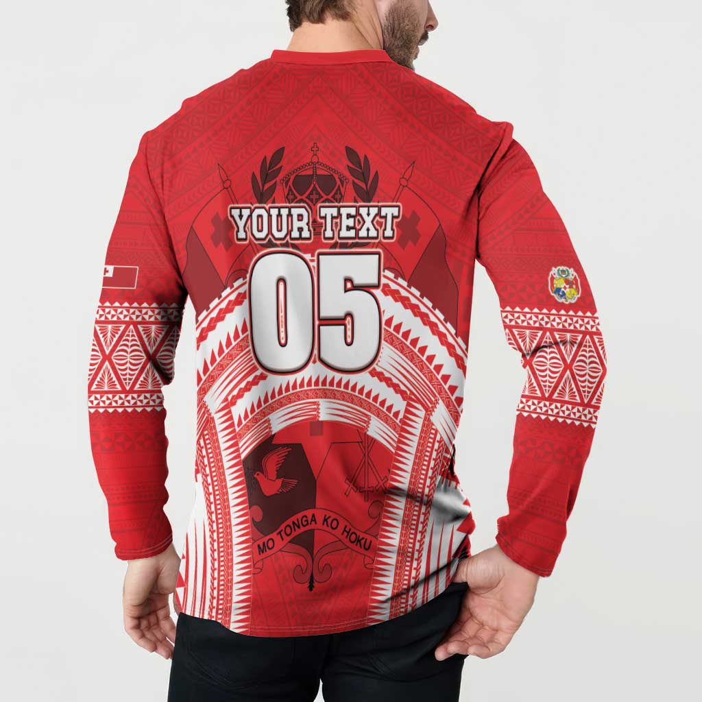 Custom Tonga Rugby Mate Ma'a Button Sweatshirt Tongan Pride Unique Style LT05 - Polynesian Pride