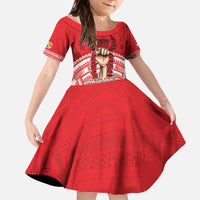 Custom Tonga Rugby Mate Ma'a Family Matching Off The Shoulder Long Sleeve Dress and Hawaiian Shirt Tongan Pride Unique Style - Polynesian Pride