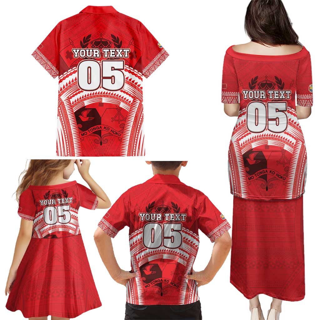 Custom Tonga Rugby Mate Ma'a Family Matching Puletasi and Hawaiian Shirt Tongan Pride Unique Style - Polynesian Pride