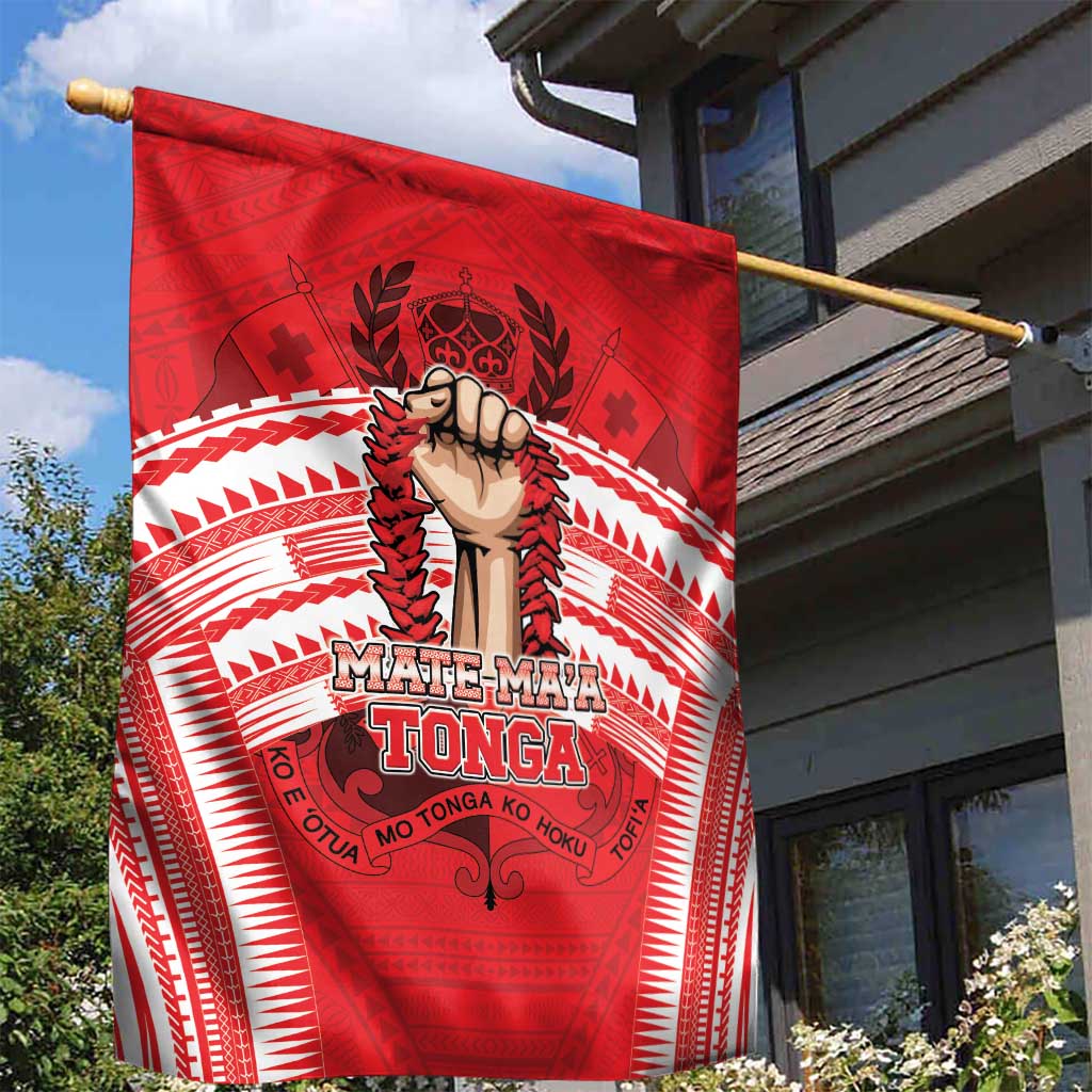 Tonga Rugby Mate Ma'a Garden Flag Tongan Pride Unique Style LT05 - Polynesian Pride