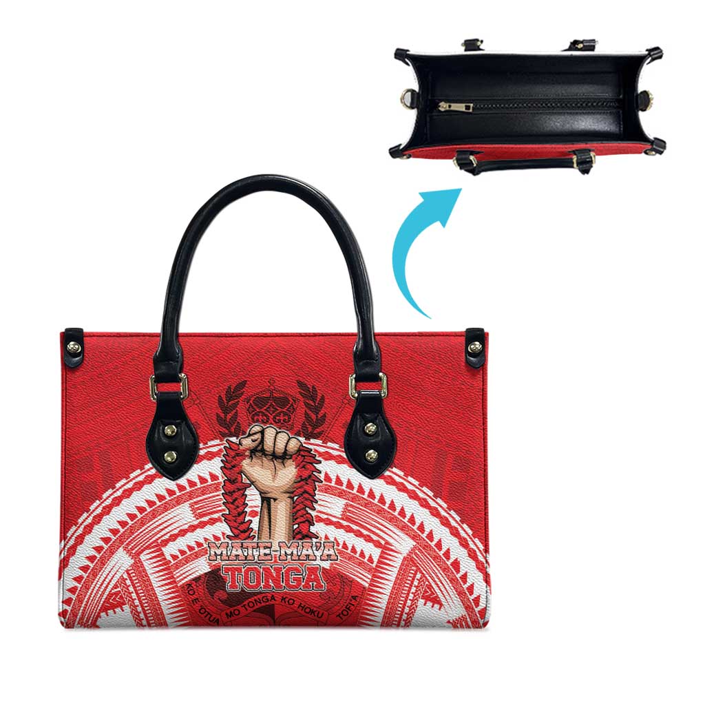 Tonga Rugby Mate Ma'a Leather Bag Tongan Pride Unique Style - Polynesian Pride