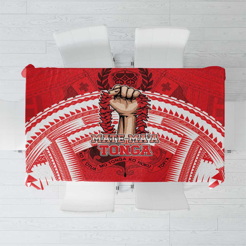 Tonga Rugby Mate Ma'a Tablecloth Tongan Pride Unique Style LT05 Red - Polynesian Pride