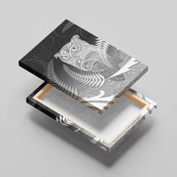 New Zealand Aotearoa Ruru Canvas Wall Art Maori Fern Art Black