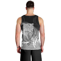 New Zealand Aotearoa Ruru Men Tank Top Maori Fern Art Black