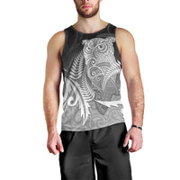 New Zealand Aotearoa Ruru Men Tank Top Maori Fern Art Black